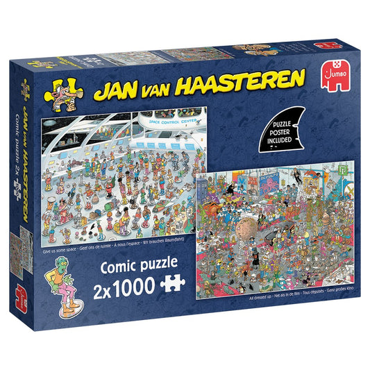 Puzzle - Jumbo Jan van Haasteren - Give Us Some Space & All Dressed Up 2x1000pc