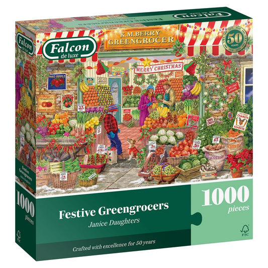 Puzzle - Jumbo - Falcon - Festive Greengrocers (1000 pieces)