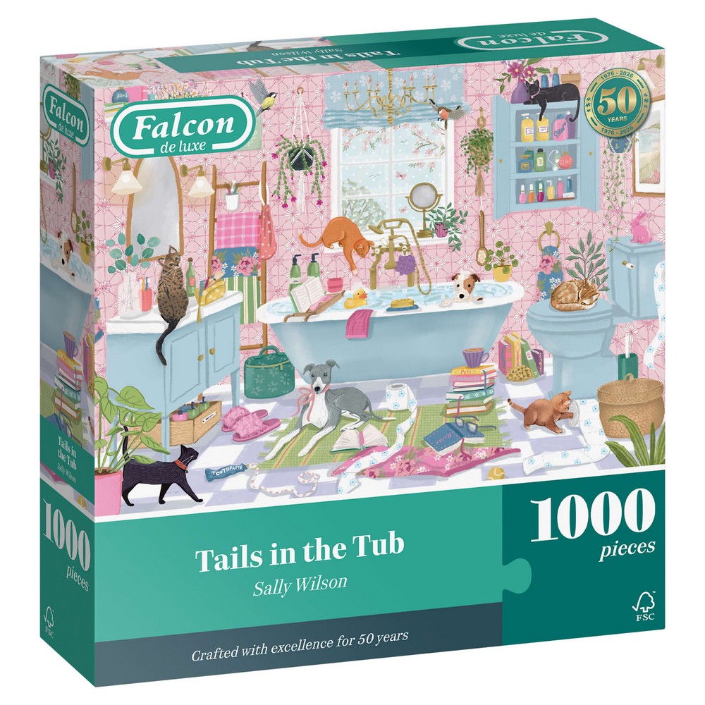Puzzle - Jumbo - Falcon - Tails in the Tub (1000 pieces)