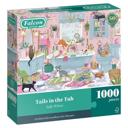 Puzzle - Jumbo - Falcon - Tails in the Tub (1000 pieces)