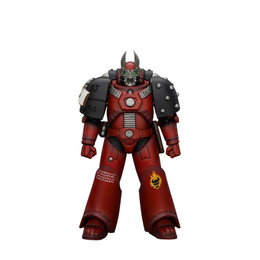 Warhammer Collectibles: 1/18 Scale Word Bearers MkVI Tact Sergeant w Power Sword & Pistol