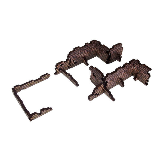 Micro Art Studio - Fantasy Old World Fantasy Old Walls (10 pieces) PREPAINTED [28-35mm]
