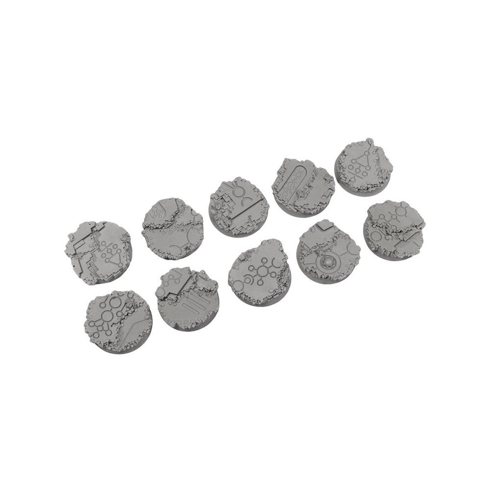 Micro Art Studio - Living Metal Round 32mm (5 bases) UNPAINTED [28mm/1:56]