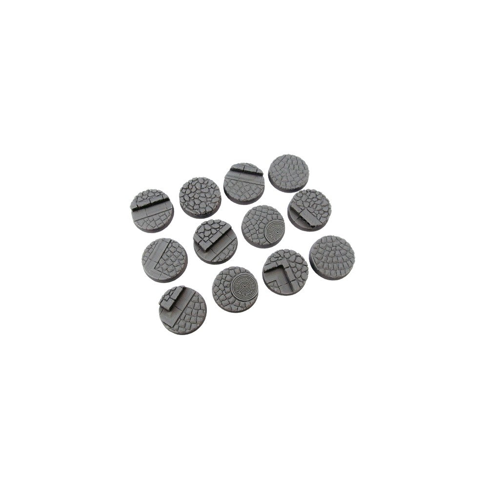 Micro Art Studio - Cobblestone Round 25mm (5 bases) UNPAINTED [28mm/1:56]