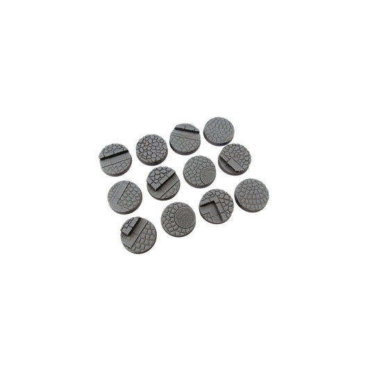 Micro Art Studio - Cobblestone Round 25mm (5 bases) UNPAINTED [28mm/1:56]