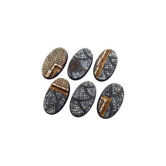 Micro Art Studio - Cobblestone Oval 60x35mm (4 bases) UNPAINTED [28mm/1:56]