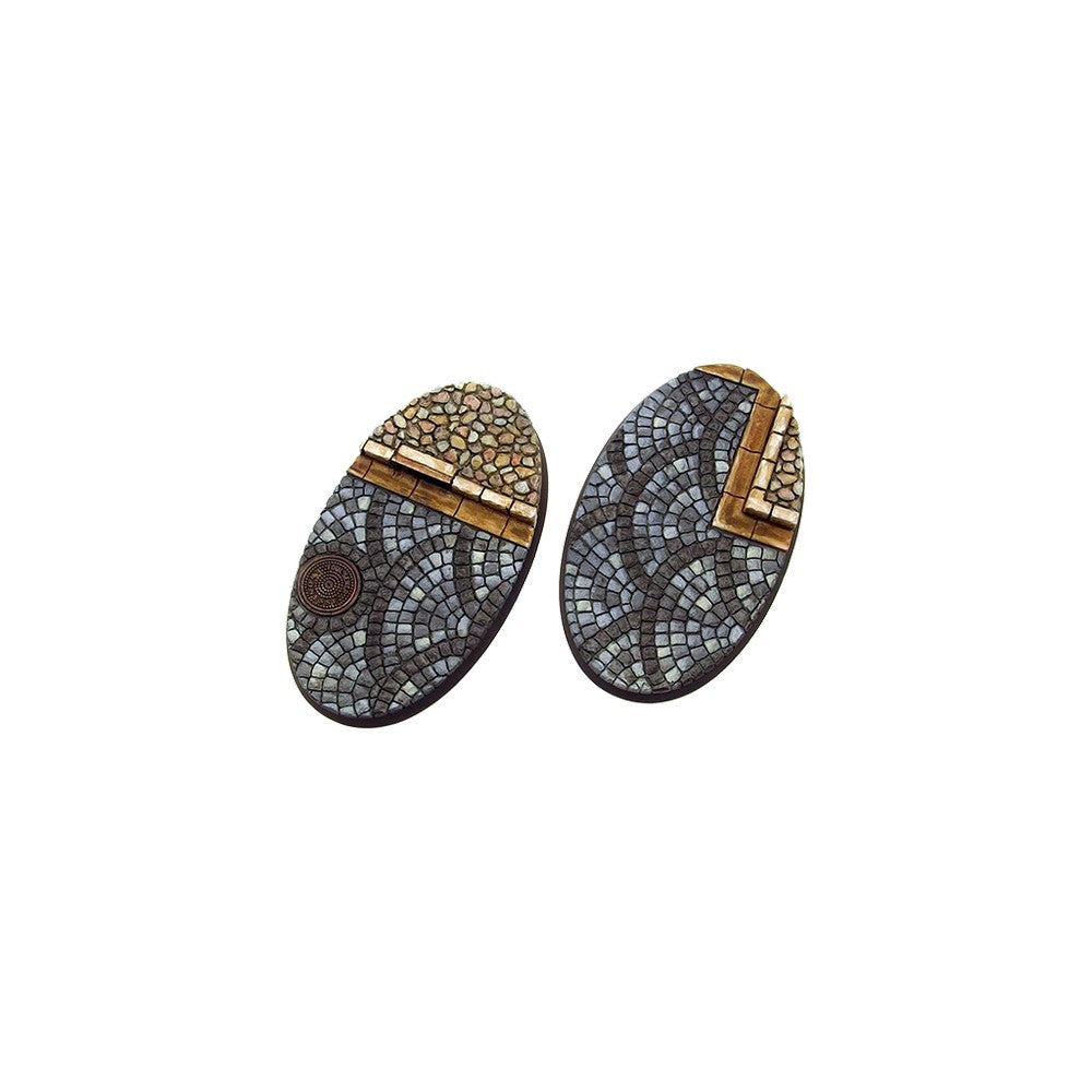 Micro Art Studio - Cobblestone Oval 90x52mm (2 bases) UNPAINTED [28mm/1:56]