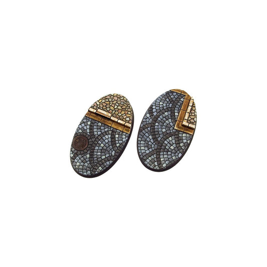 Micro Art Studio - Cobblestone Oval 90x52mm (2 bases) UNPAINTED [28mm/1:56]