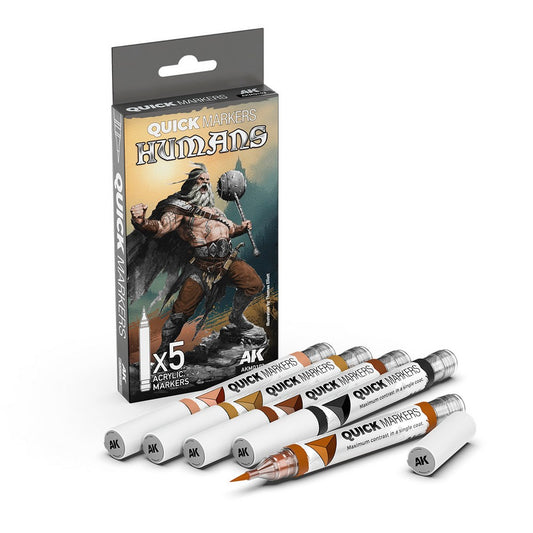 Ak Interactive - Quickmarker - Humans Quick Markers Set