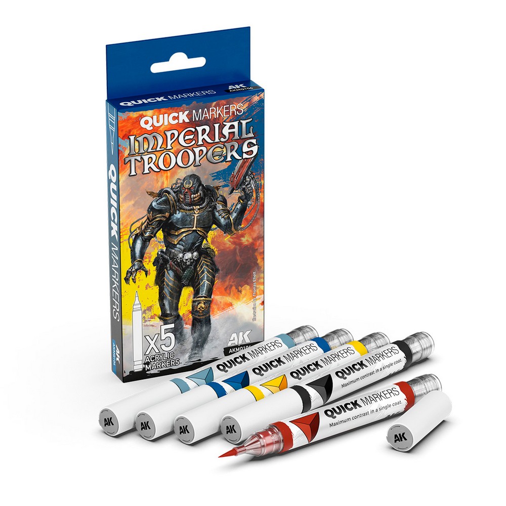 Ak Interactive - Quickmarker - Imperial Troopers Quick Markers Set