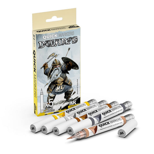 Ak Interactive - Quickmarker - Dwarfs Quick Markers Set