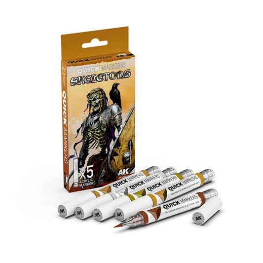 Ak Interactive - Quickmarker - Skeletons Quick Markers Set