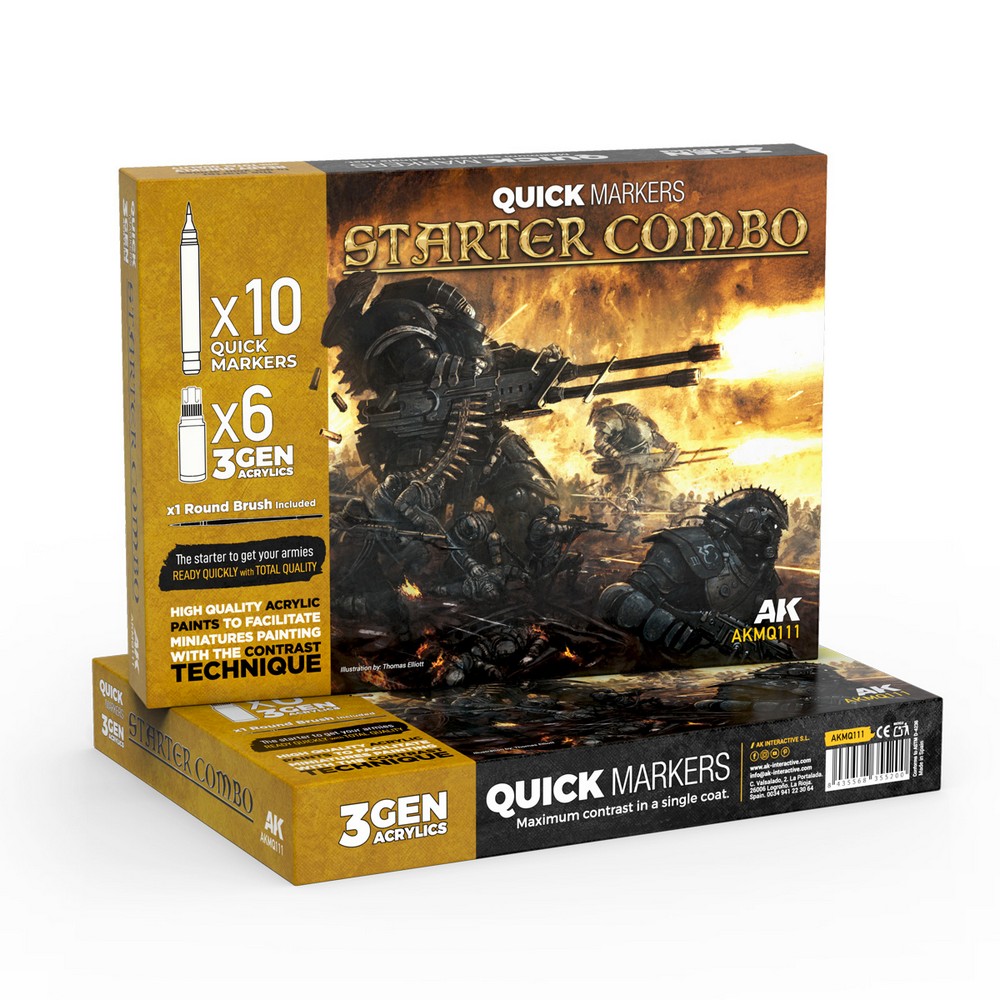 Ak Interactive - Quickmarker - Starter Combo Quick Markers + 3Gen Set