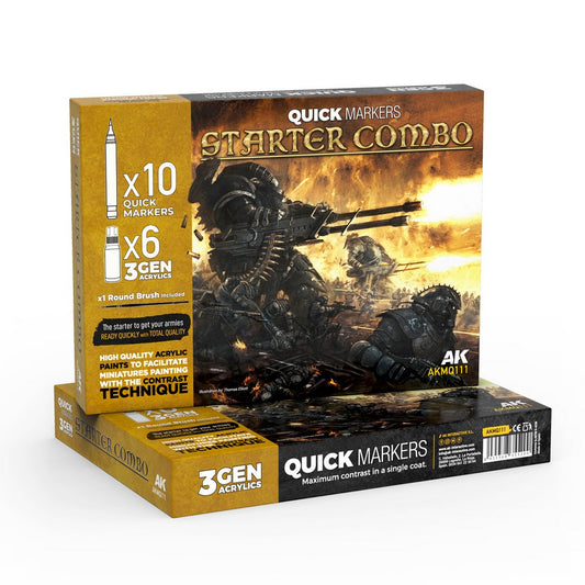 Ak Interactive - Quickmarker - Starter Combo Quick Markers + 3Gen Set