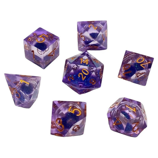 Chronicle - Mauve Sparkle Liquid Core Dice Set