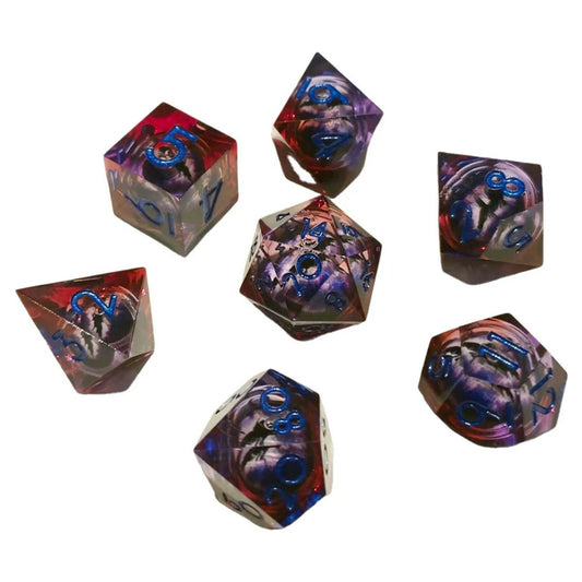 Chronicle - Purple Red ICU Liquid Core Dice Set