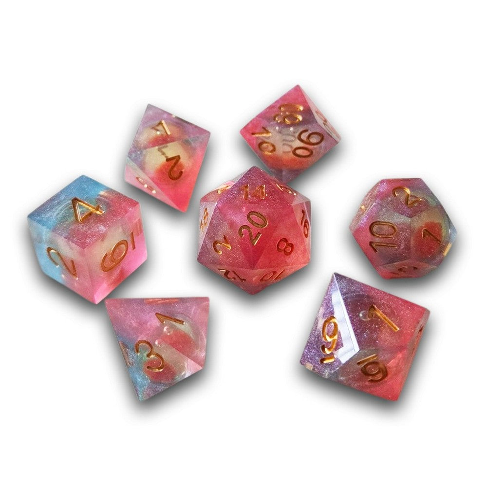 Chronicle - Red Candy Sparkle Liquid Core Dice Set
