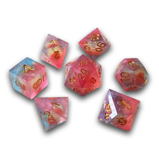 Chronicle - Red Candy Sparkle Liquid Core Dice Set