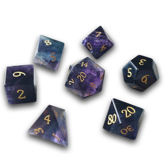 Chronicle - Amethyst Gemstone Dice Set