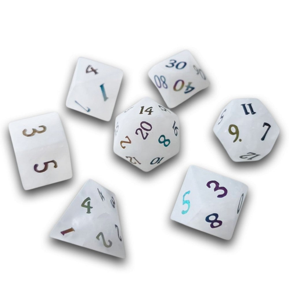 Chronicle - Icy Crystal Gemstone Dice Set