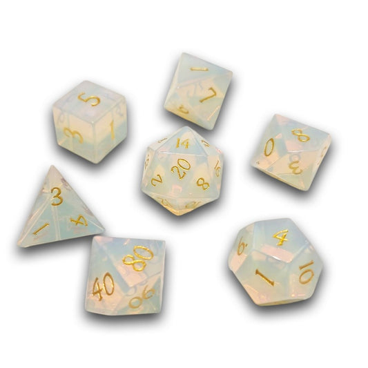 Chronicle - Opal Gemstone Dice Set