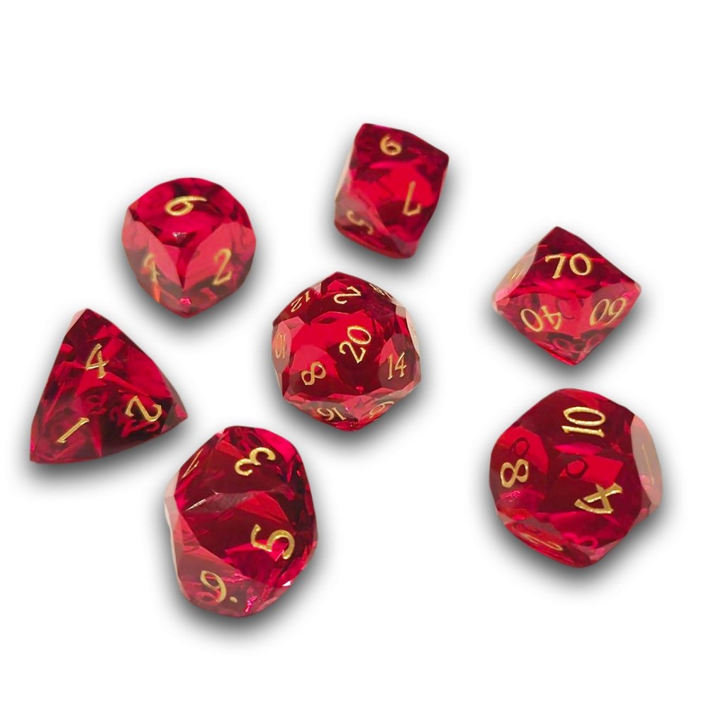 Chronicle - Ruby Marquise Crystal Dice Set