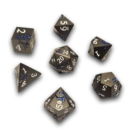 Chronicle - Black Blue Sakura Metal Dice Set