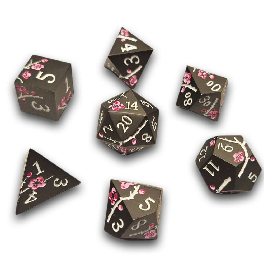 Chronicle - Black Pink Sakura Metal Dice Set