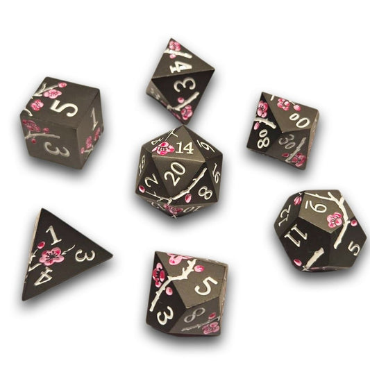 Chronicle - Black Pink Sakura Metal Dice Set