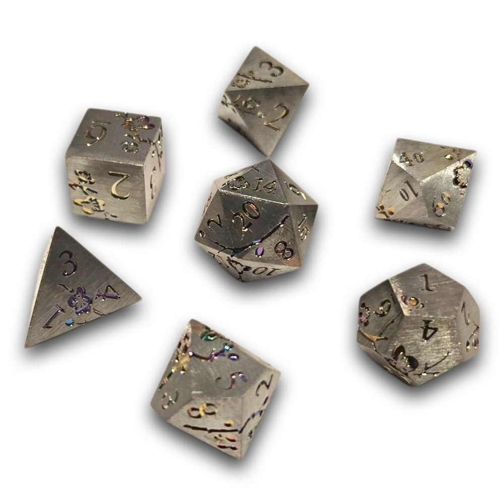 Chronicle - Cyberchrome Sakura Metal Dice Set