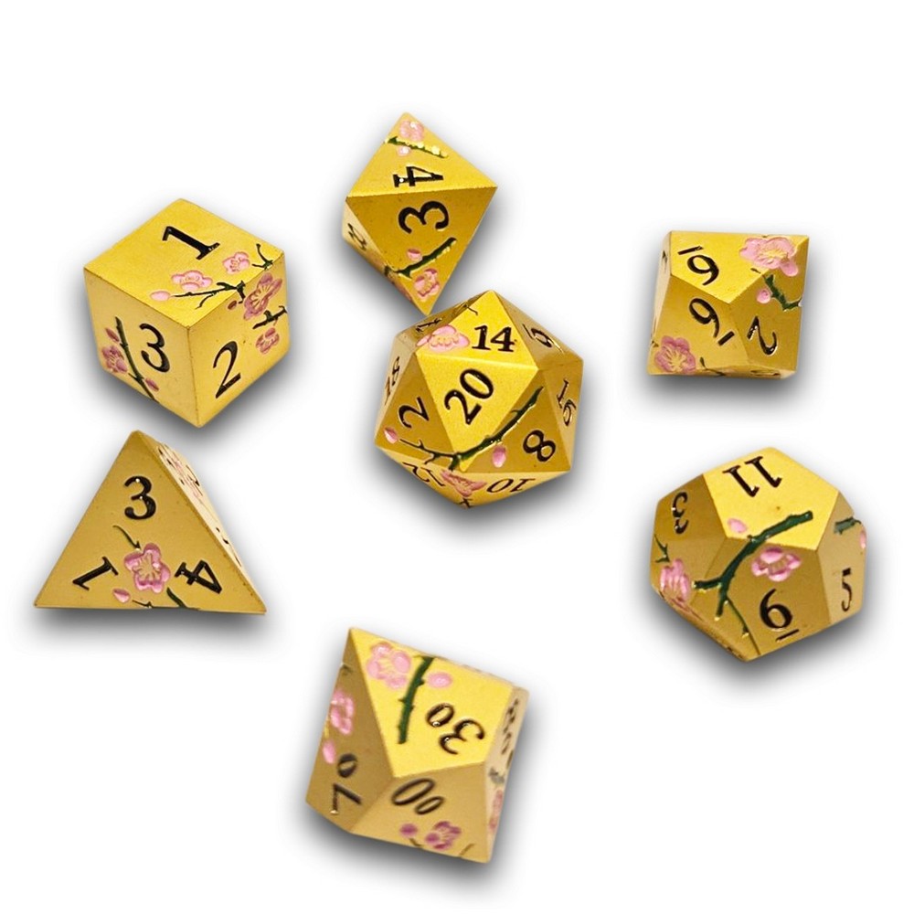 Chronicle - Gold Pink Sakura Metal Dice Set
