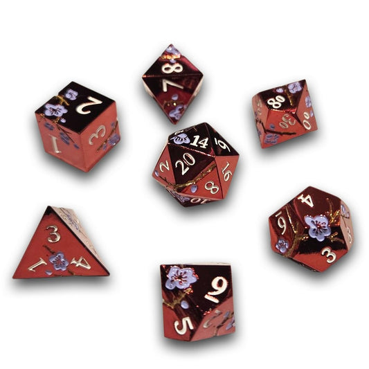 Chronicle - Red Purple Sakura Metal Dice Set