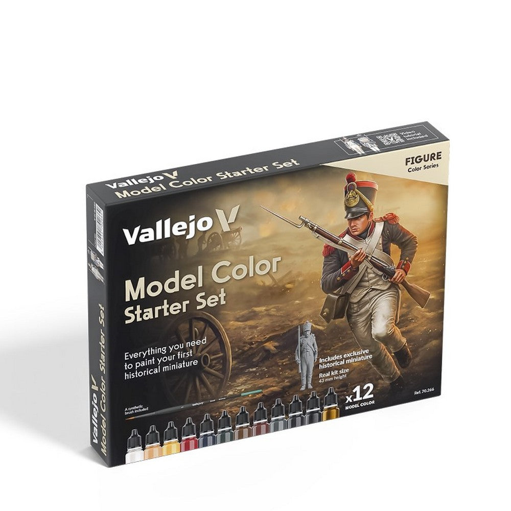Vallejo - Model Colour - Starter Set (12 + Figure + Brush)