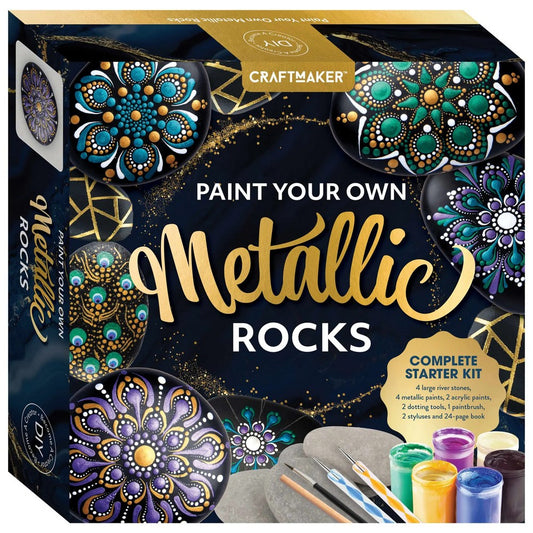 Craft Maker Metallic Rock Painting Kit