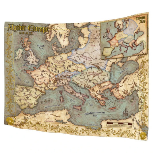 Mythic Europe Fabric Map