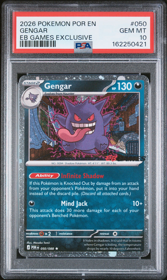 2026 Pokemon Por En-Perfect Order 050 Gengar Eb Games Exclusive - PSA 10