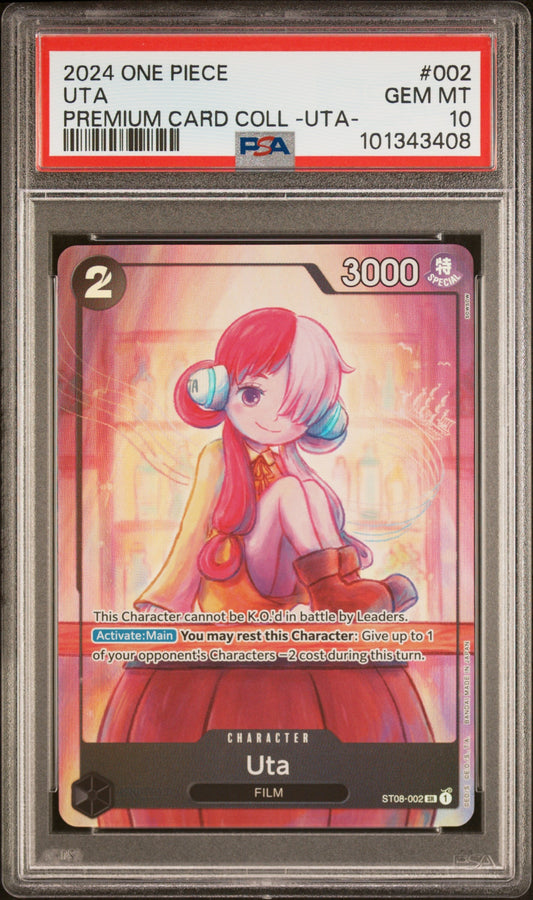 2024 One Piece Premium Card Collection -Uta- 002 Uta - PSA 10