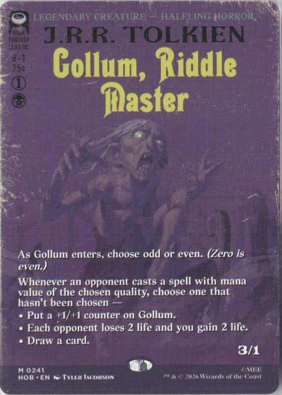 Scan Image | Gollum, Riddle Master (Borderless) - The Hobbit | [61A61FDD]