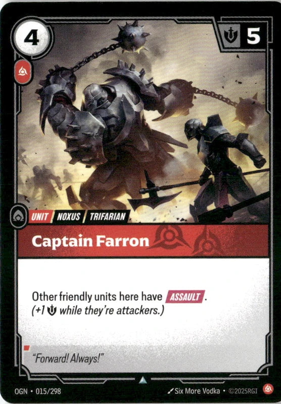 Captain Farron - Origins