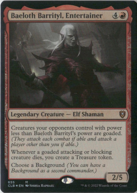 Scan Image | Baeloth Barrityl, Entertainer - Commander Legends: Battle for Baldur's Gate | [02845938]