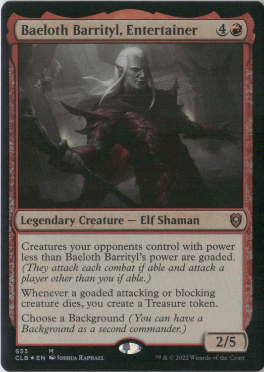 Scan Image | Baeloth Barrityl, Entertainer - Commander Legends: Battle for Baldur's Gate | [02845938]