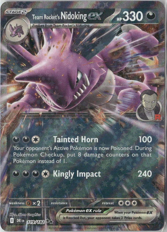Team Rocket's Nidoking ex - 119/182 - SV10: Destined Rivals