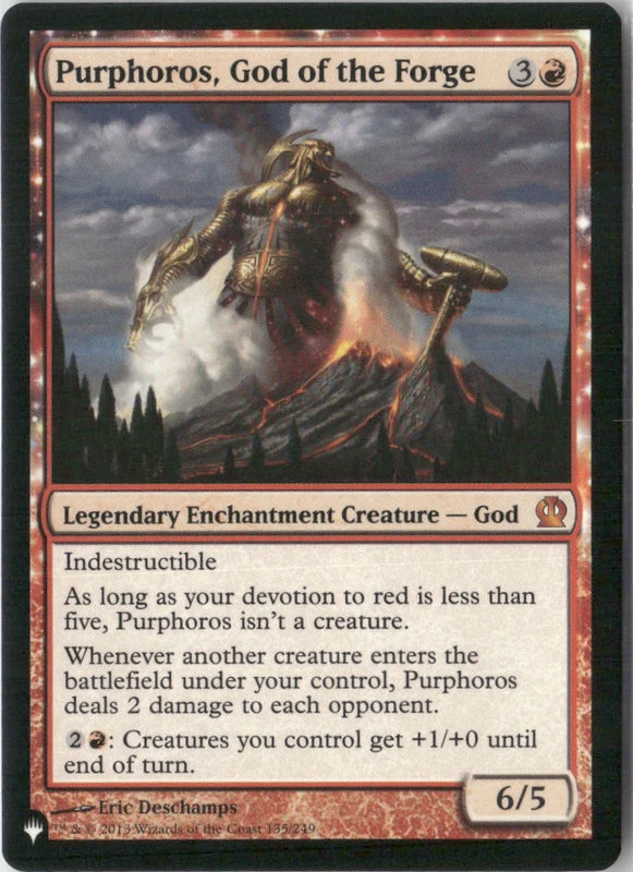 Scan Image | Purphoros, God of the Forge - The List Reprints | [4401795E]