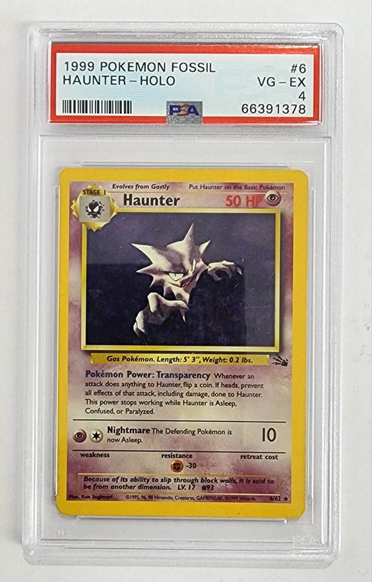 1999 Pokemon Fossil Haunter 6/62 - Holo - PSA4
