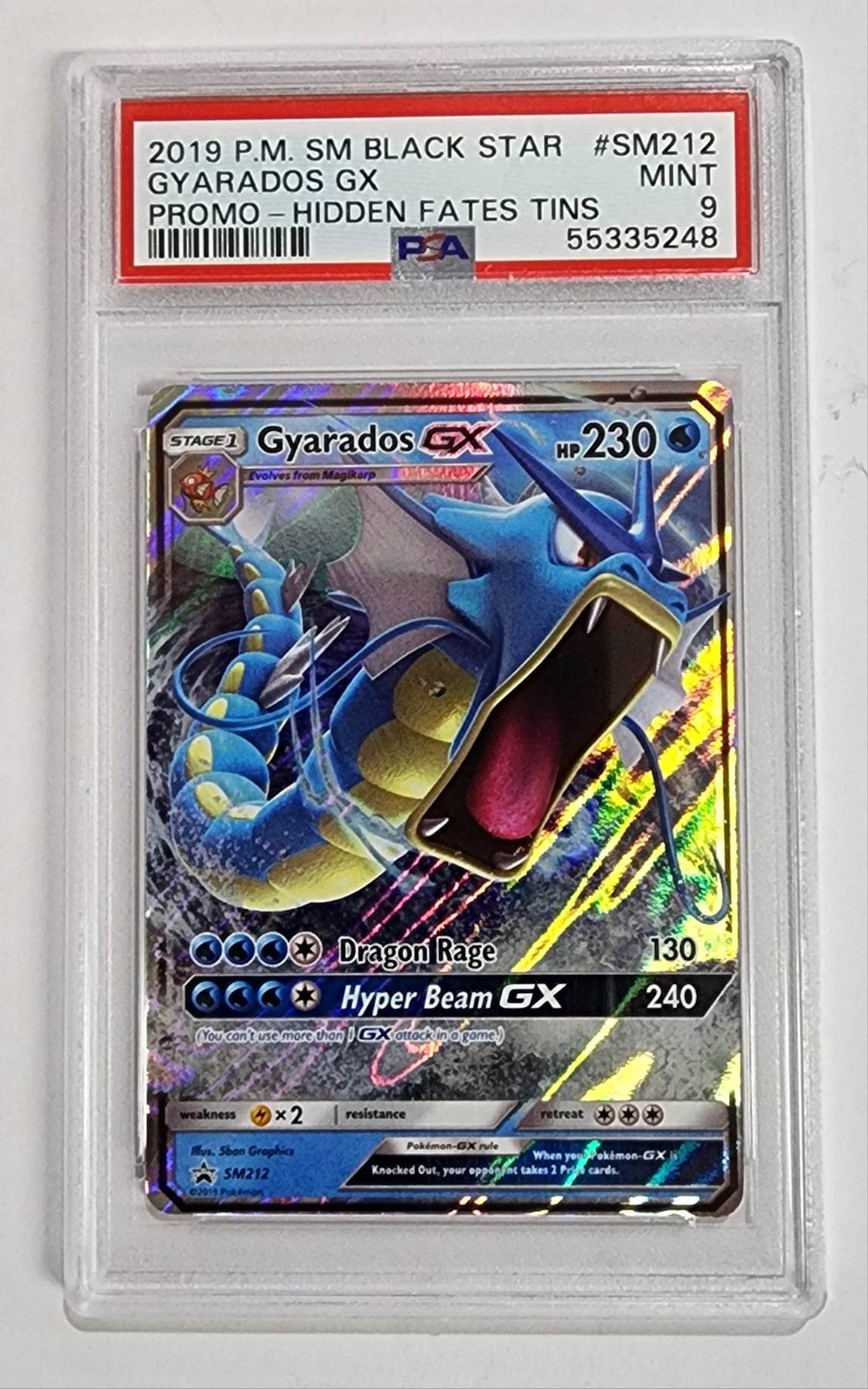 2019 Pokemon SM Black Star Gyarados GX SM212 Promo Hidden Fates