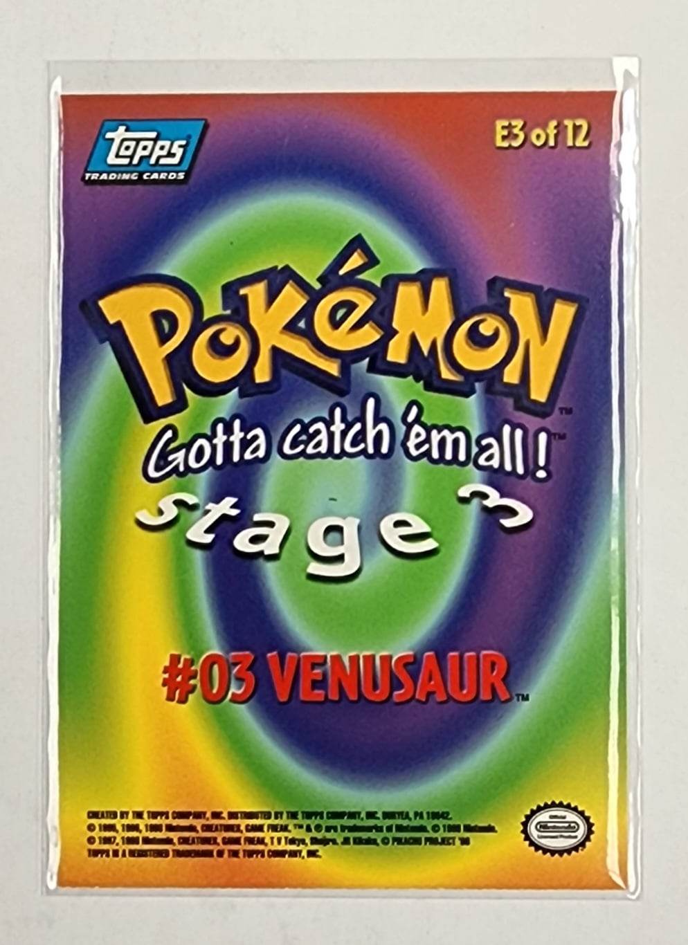 1999 Topps Pokemon Card Movie Edition Venusaur - E3 - #03