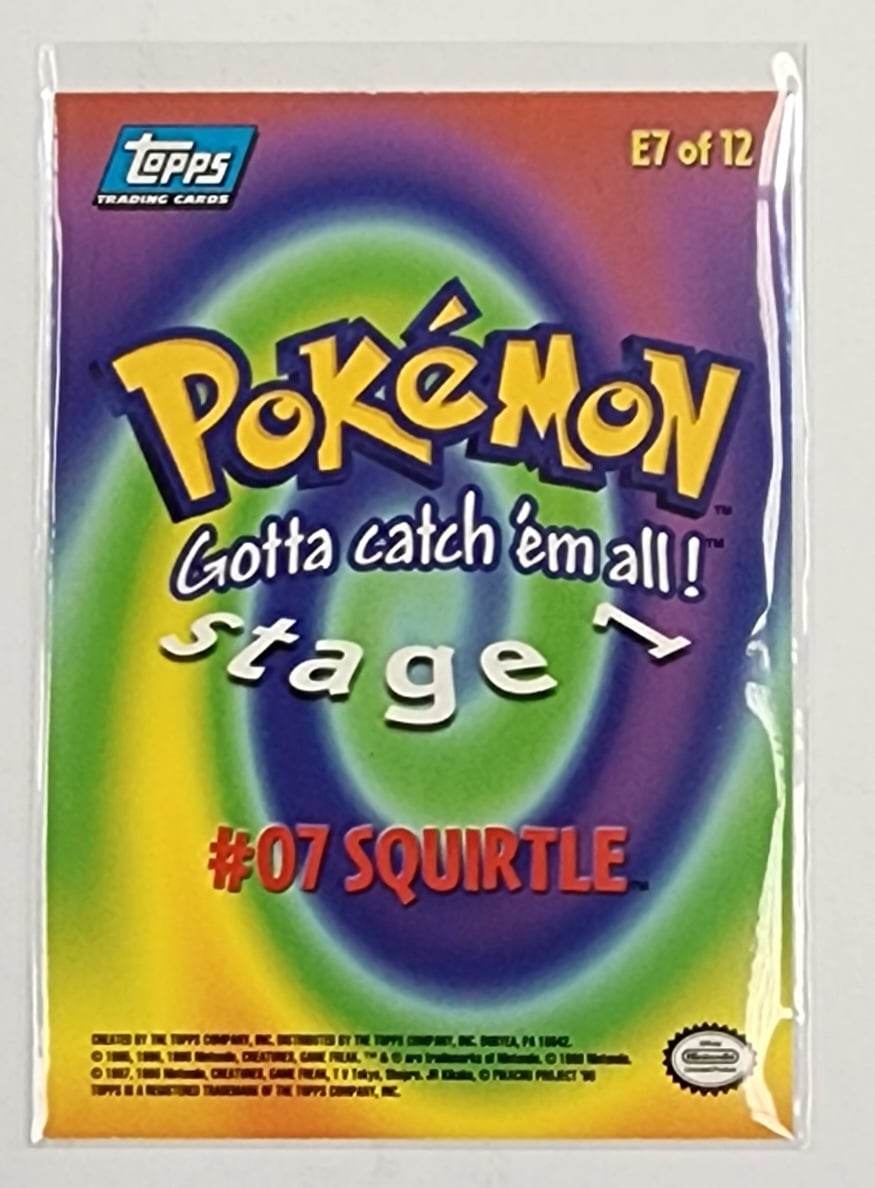 1999 Topps Pokemon Card Movie Edition Squirtle - E7 - #07
