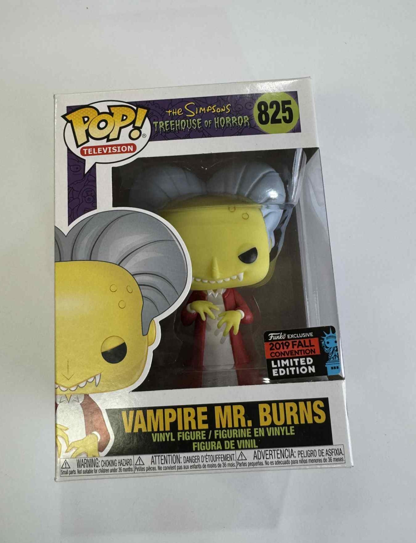 The Simpsons - Vampire Mr Burns 2019 NYCC  Exclusive Pop! Vinyl #825