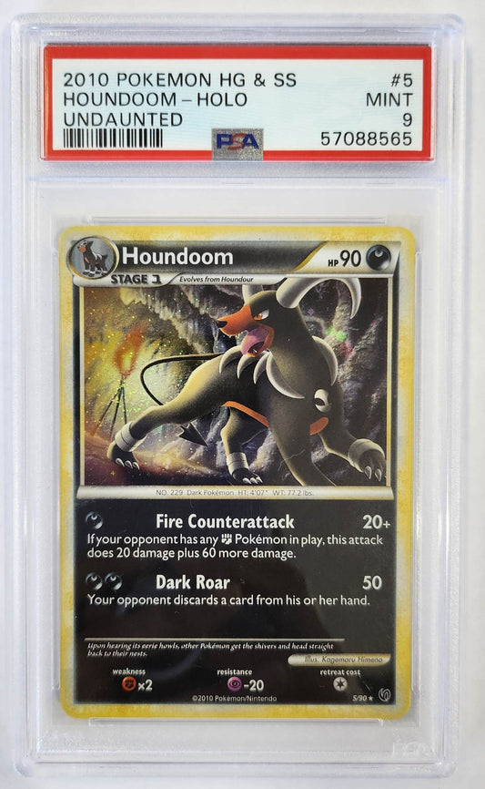 2010 Pokemon HG & SS Undaunted Houndoom - Holo - 5/90 - PSA9