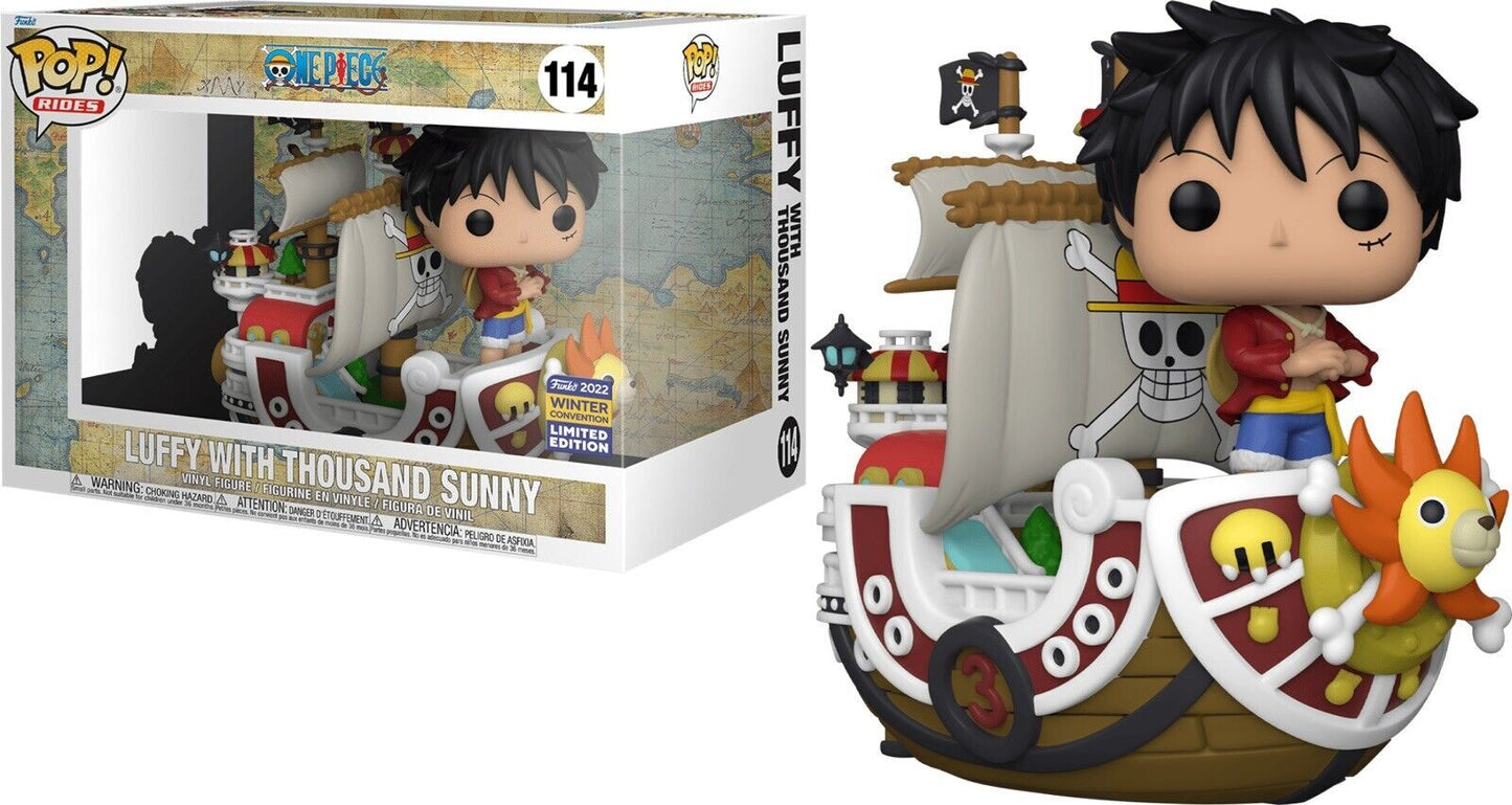 One Piece - Luffy With Thousand Sunny 2022 Winter Convention Exclusive Pop Vinyl  #114